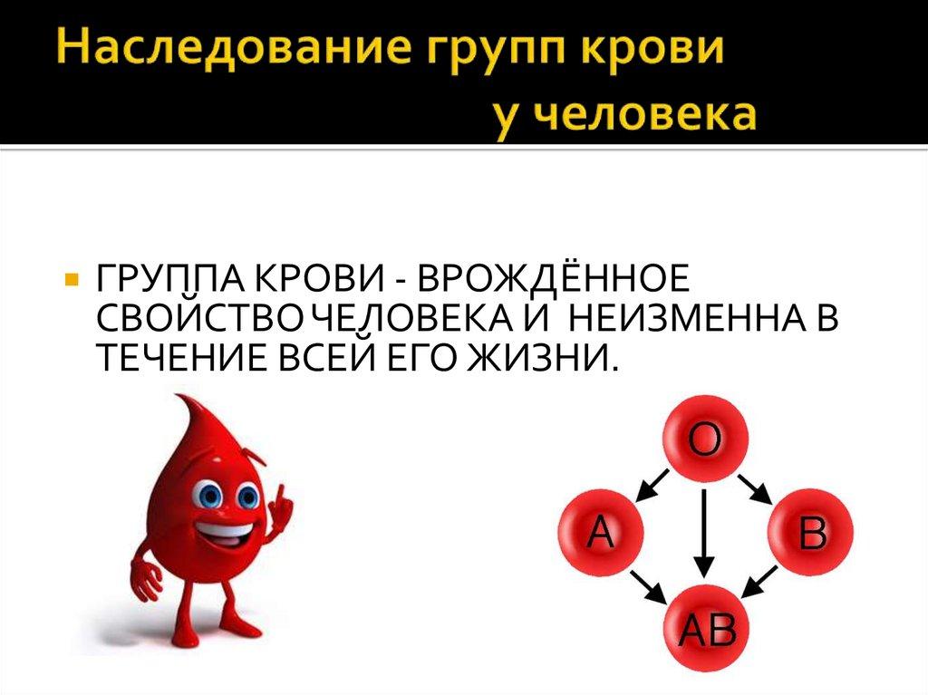Неизменное свойство – группа крови